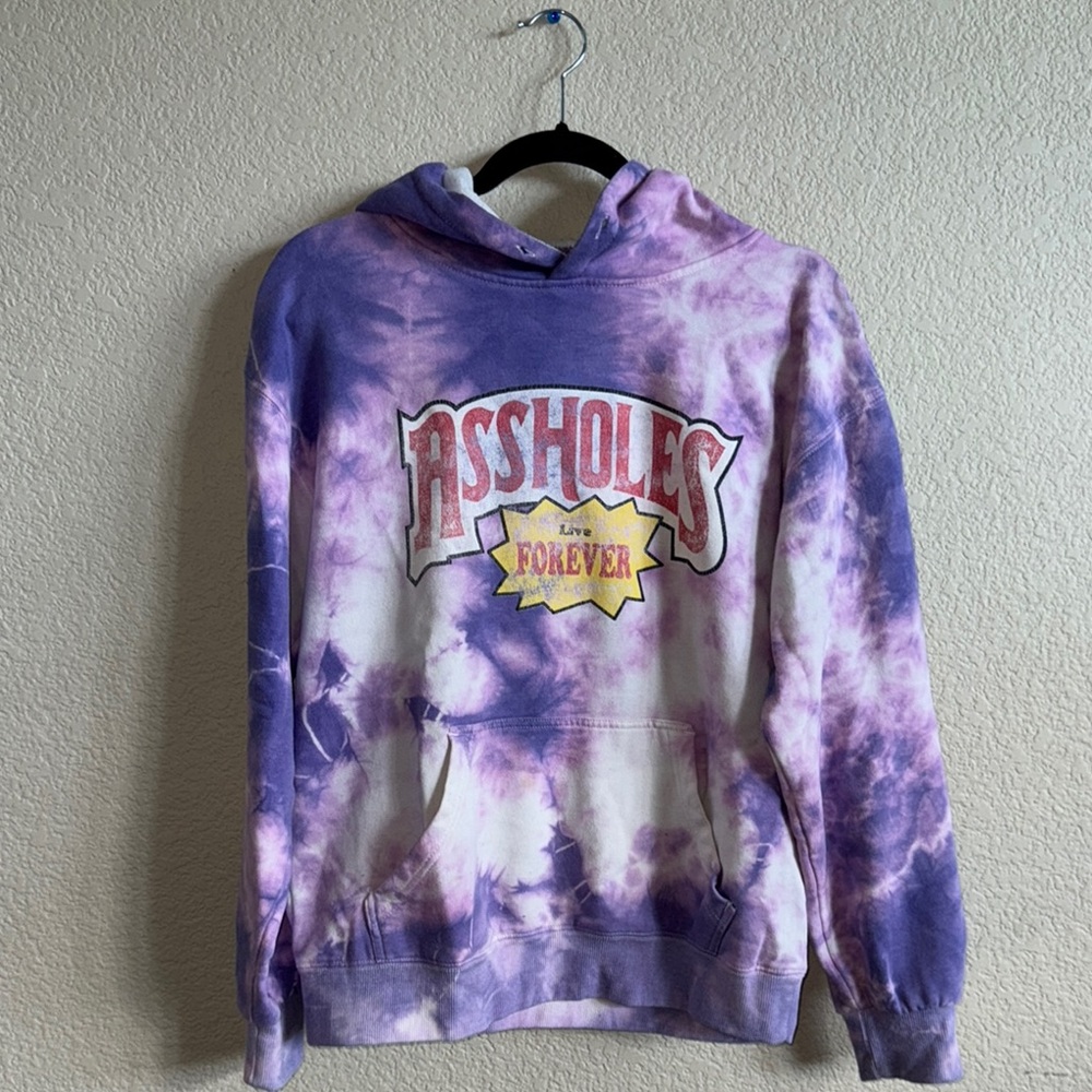 Live Forever Purple Tie-Dye Hoodie